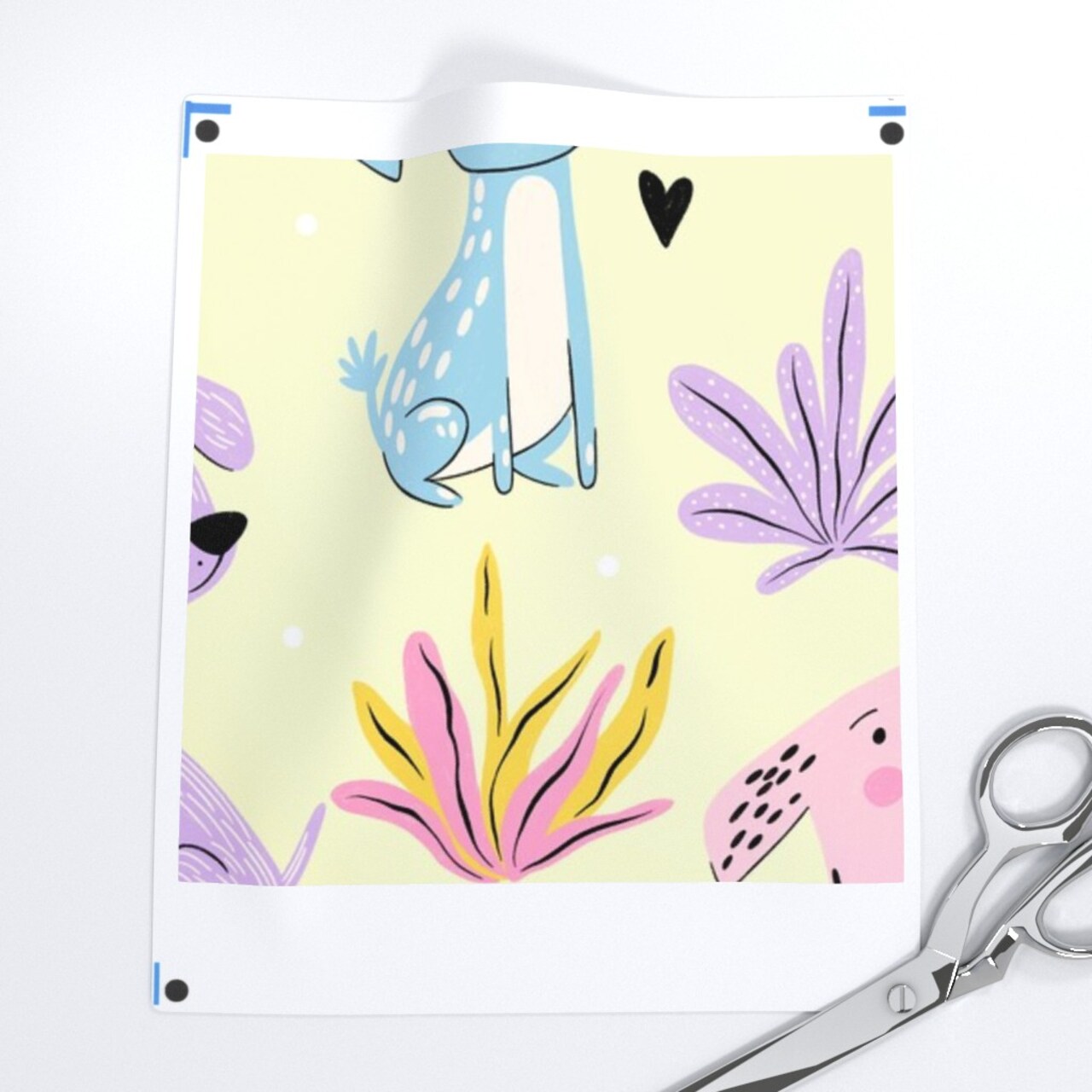 Bright Animals Cartoon Whimsical Purple Pink Blue Yellow Pastel Pets Dogs Playful Custom Printed Fabric by Spoonflower Various Fabrics by the Yard or Fat Quarter